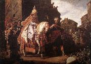 LASTMAN, Pieter Pietersz. The Triumph of Mordecai g oil